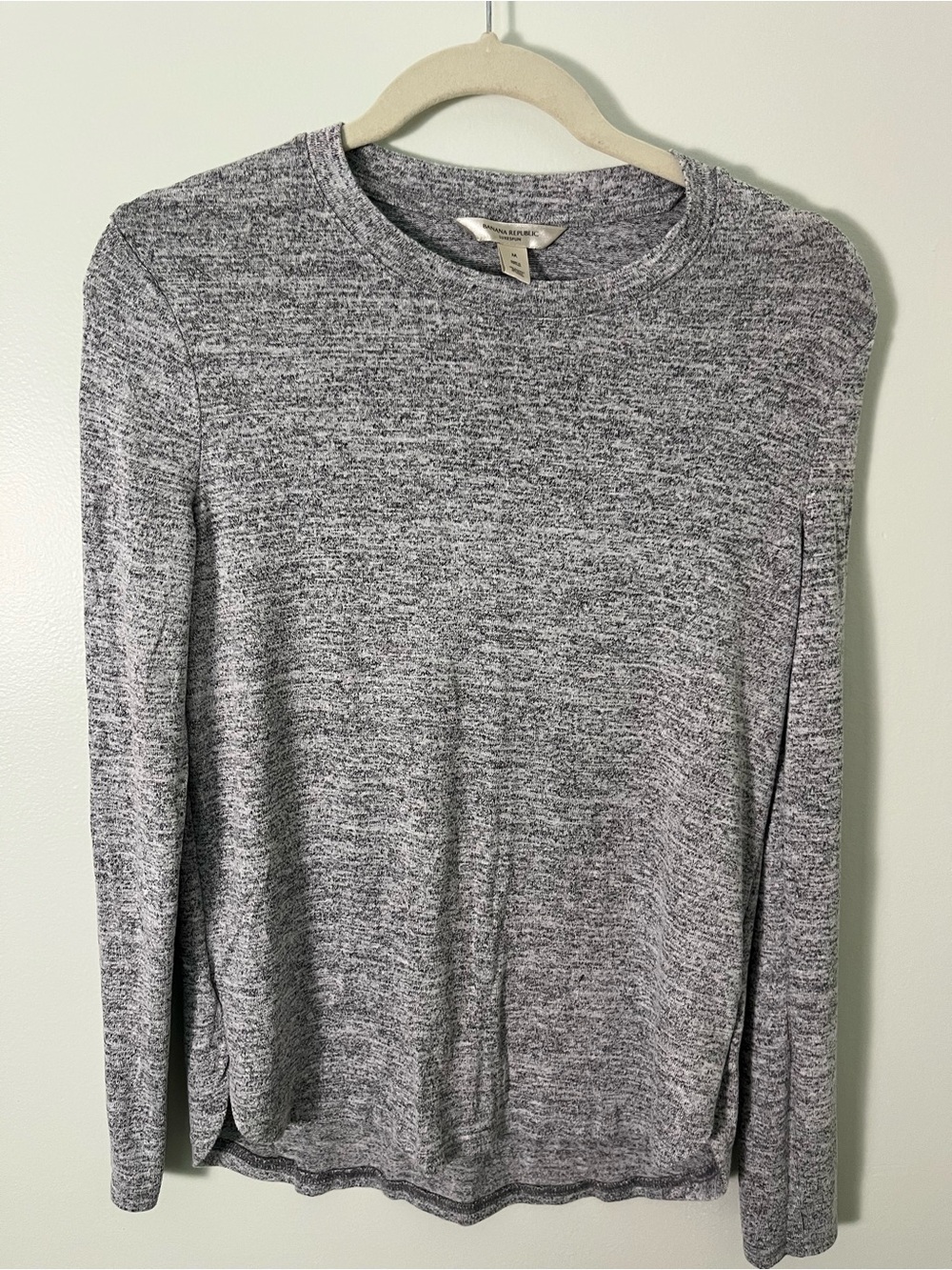 Banana Republic Gray Marled Crewneck Sweater